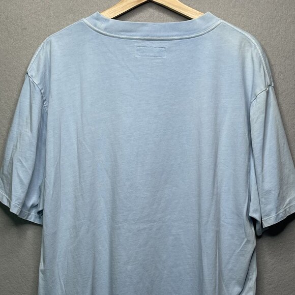 Vintage Guess Originals Light Blue Embroidered Logo T-Shirt L - Picture 9 of 12